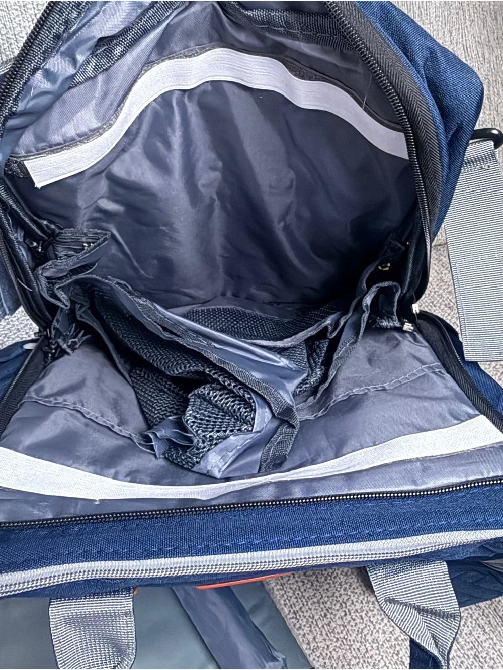 Navy Quilted Diaper backpack